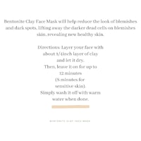 bentonite clay mask help the look of blemishes