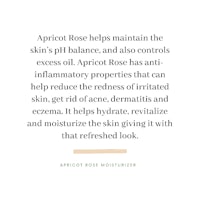 apricot rose helps maintain the skin's balance and maintains the skin's balance